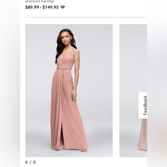 David’s Bridal Dress style F19755 size 2 in color Ballet. - Picture 3 of 7